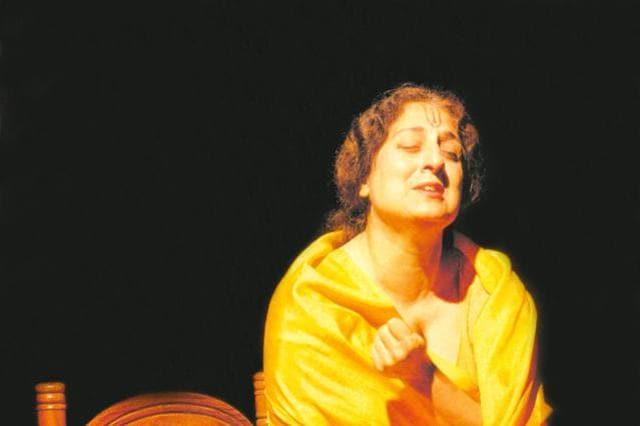 Jalabala Vaidya as Sita in the play The Ramayana, by Gopal Sharman.