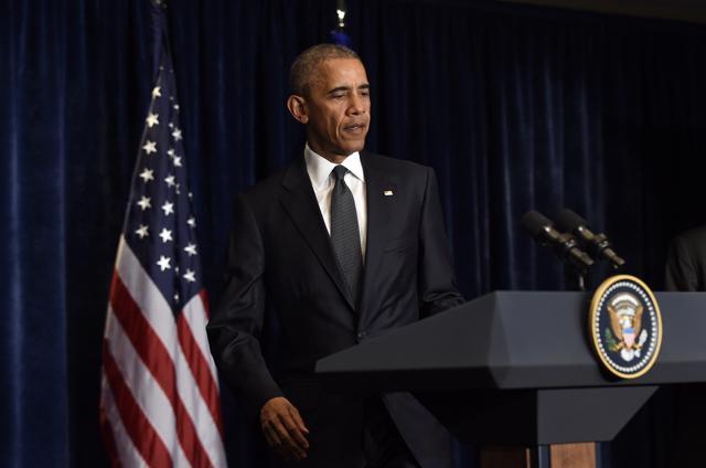 President Barack Obama arrives to addresses the overnight shooting of police officers in Dallas, Texas, in Warsaw, Poland, on Friday. (AP) President Barack Obama arrives to addresses the overnight shooting of police officers in Dallas, Texas, in Warsaw, Poland, on Friday. (AP)