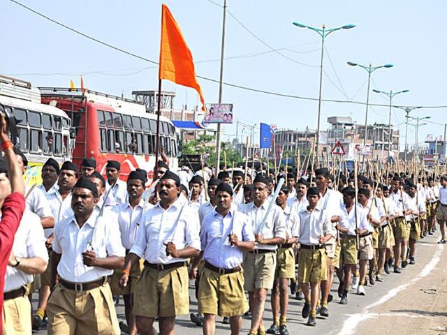 The Rashtriya Swayamsevak Sangh is gearing up for a last-ditch effort to stamp its influence on India’s new education policy.(Praveen Bajpai/HT file photo)