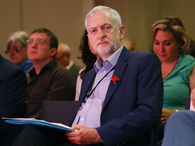 British Labour leader Jeremy Corbyn speaks during a conference in Paris on Friday. (AFP) British Labour leader Jeremy Corbyn speaks during a conference in Paris on Friday. (AFP)