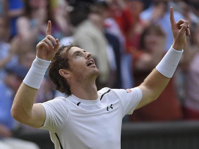 Murray celebrates his win over Tomas Berdych. (REUTERS) Murray celebrates his win over Tomas Berdych. (REUTERS)