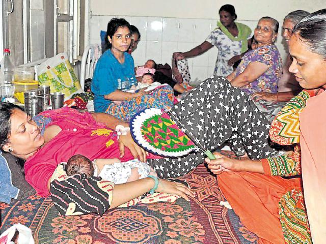 Sources in the health department said complicated cases are mostly referred to private hospitals, where the doctor advises Caesarean surgery for safer delivery and reduced labour pain.(Sikander Singh Chopra/HT Photo) Sources in the health department said complicated cases are mostly referred to private hospitals, where the doctor advises Caesarean surgery for safer delivery and reduced labour pain.(Sikander Singh Chopra/HT Photo)