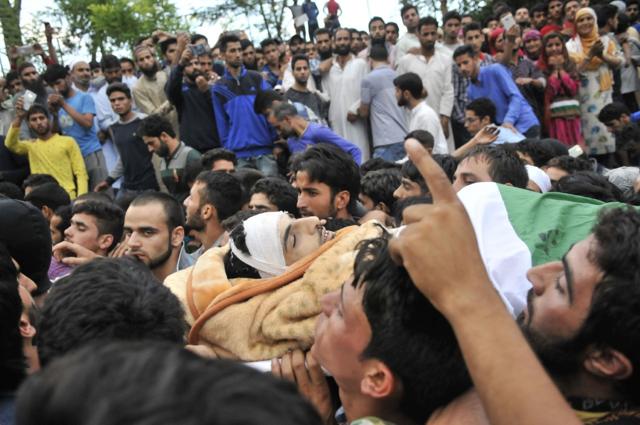 Wani’s funeral is expected to draw huge crowds and police have put in place security measures, blocking access to several areas in Kashmir to control the situation. (Waseem Andrabi/HT photo) Wani’s funeral is expected to draw huge crowds and police have put in place security measures, blocking access to several areas in Kashmir to control the situation. (Waseem Andrabi/HT photo)