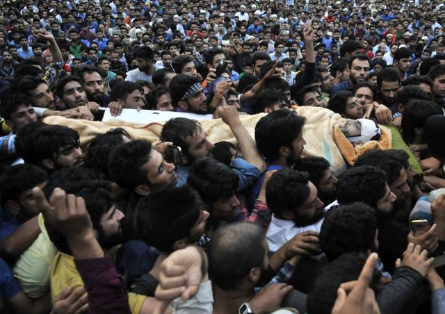 The 22-year-old had become an icon of militancy in the Valley during the last 18 months. (Waseem Andrabi/HT photo) The 22-year-old had become an icon of militancy in the Valley during the last 18 months. (Waseem Andrabi/HT photo)