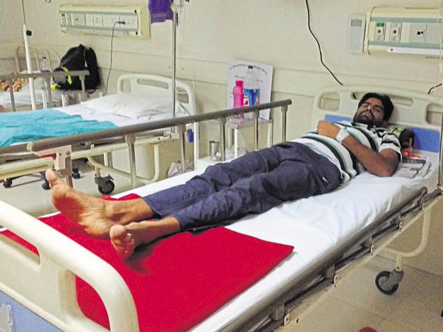 District magistrate NP Singh had told doctors on Friday to force feed Pradhan (above) after his health deteriorated. (HT File) District magistrate NP Singh had told doctors on Friday to force feed Pradhan (above) after his health deteriorated. (HT File)