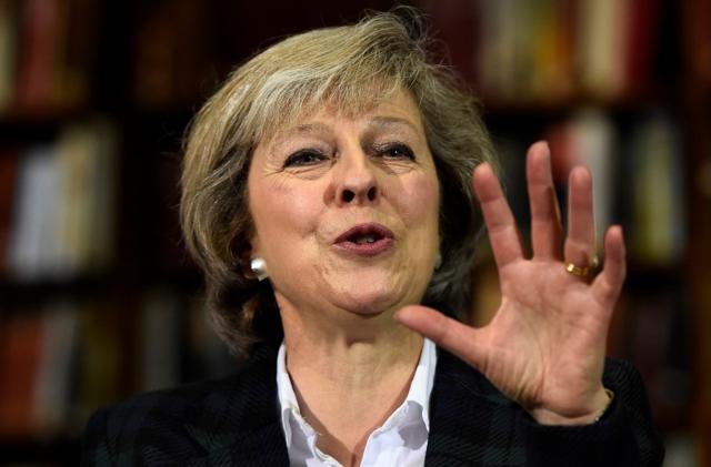 Britain's home secretary Theresa May delivers a speech at Royal United Services Institute in London. (Reuters) Britain's home secretary Theresa May delivers a speech at Royal United Services Institute in London. (Reuters)