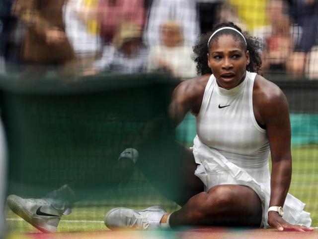 Serena bears a look of disbelief even after her win. (AP) Serena bears a look of disbelief even after her win. (AP)