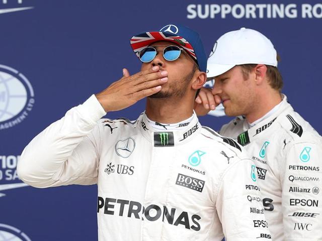 Reigning world champion Hamilton is 11 points behind Rosberg in the drivers’ championship. (AP) Reigning world champion Hamilton is 11 points behind Rosberg in the drivers’ championship. (AP)