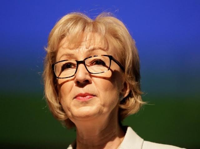 Britain’s prime ministerial candidate Andrea Leadsom speaks at a news conference in central London. (Reuters) Britain’s prime ministerial candidate Andrea Leadsom speaks at a news conference in central London. (Reuters)