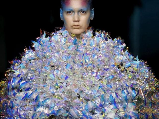 Here’s a look at some of the craziest creations from the latest round of haute couture shows. Starting with Yuima Nakazato. The Japanese designer stood out during the week of autumn/winter shows with pieces created using new technologies such as 3D printing. The collection had a futuristic vibe with creations that sparkled and shone. (AFP) Here’s a look at some of the craziest creations from the latest round of haute couture shows. Starting with Yuima Nakazato. The Japanese designer stood out during the week of autumn/winter shows with pieces created using new technologies such as 3D printing. The collection had a futuristic vibe with creations that sparkled and shone. (AFP)