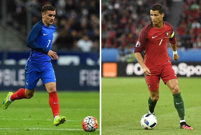 A combination picture of Antoine Griezmann (left) and Cristiano Ronaldo. (AFP Photo) A combination picture of Antoine Griezmann (left) and Cristiano Ronaldo. (AFP Photo)