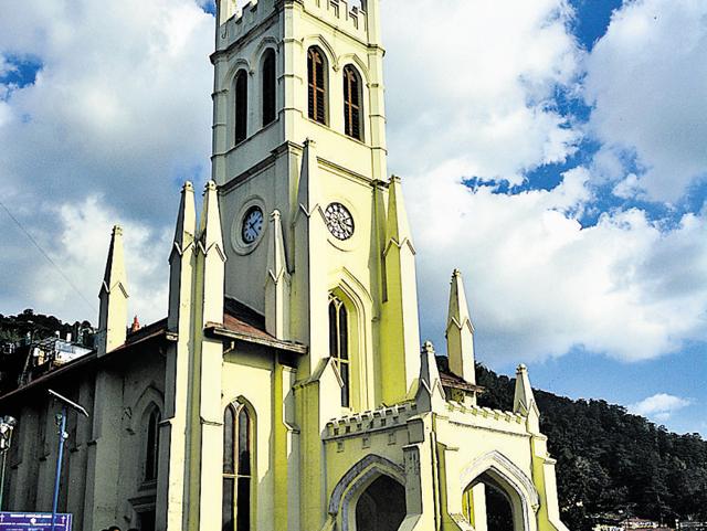 The Christ Church in Shimla.(HT Photo)