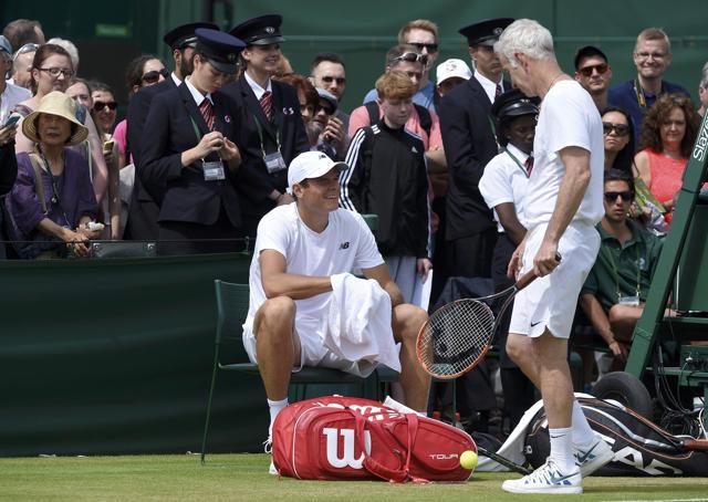 McEnroe believes Raonic has the game to take the racquet out of anyone’s hands. (REUTERS) McEnroe believes Raonic has the game to take the racquet out of anyone’s hands. (REUTERS)