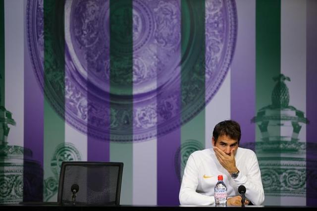Switzerland's Roger Federer during a press conference after losing his semi final match to Canada's Milos Raonic. (Reuters) Switzerland's Roger Federer during a press conference after losing his semi final match to Canada's Milos Raonic. (Reuters)