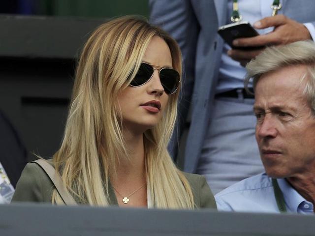 Czech Republic's Tomas Berdych's wife Ester Satorova before the start of his match against Great Britain's Andy Murray. (REUTERS) 
