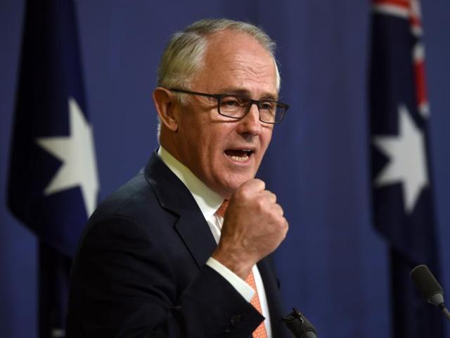 Australia's Prime Minister Malcolm Turnbull declares victory for the ruling conservatives at a press conference in Sydney on Sunday. (AFP) Australia's Prime Minister Malcolm Turnbull declares victory for the ruling conservatives at a press conference in Sydney on Sunday. (AFP)