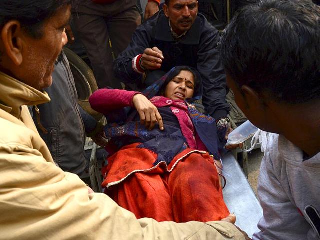 A lady injured in cross-border firing is shifted to Government Medical College Hospital in Jammu. A home ministry statement said the compensation given to those who die due to terrorism or Maoist violence has also been enhanced from Rs 3 lakh to Rs 5 lakh. (Nitin Kanotra/HT file) A lady injured in cross-border firing is shifted to Government Medical College Hospital in Jammu. A home ministry statement said the compensation given to those who die due to terrorism or Maoist violence has also been enhanced from Rs 3 lakh to Rs 5 lakh. (Nitin Kanotra/HT file)