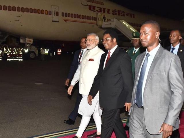 PM Modi arrives in Tanzania on the third leg of Africa tour | Latest ...