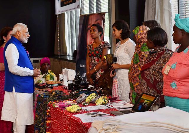 Prime Minister Narendra Modi during a visit to the Barefoot College. (PTI Photo) Prime Minister Narendra Modi during a visit to the Barefoot College. (PTI Photo)