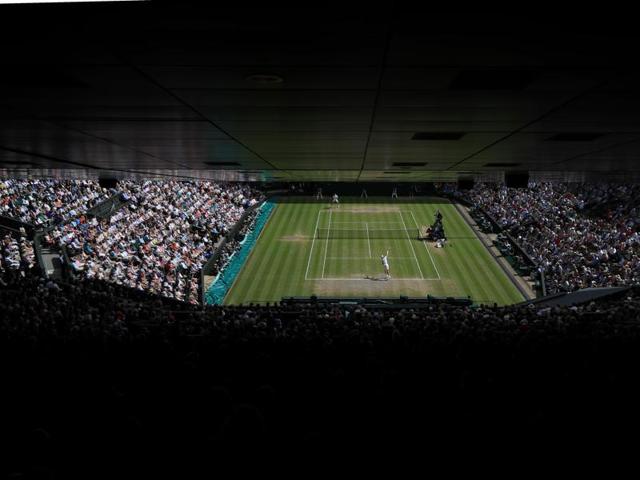 A view of Centre Court during the match. (AFP)