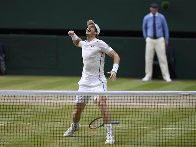 Murray with a jubilant fist pump after his win. (REUTERS)