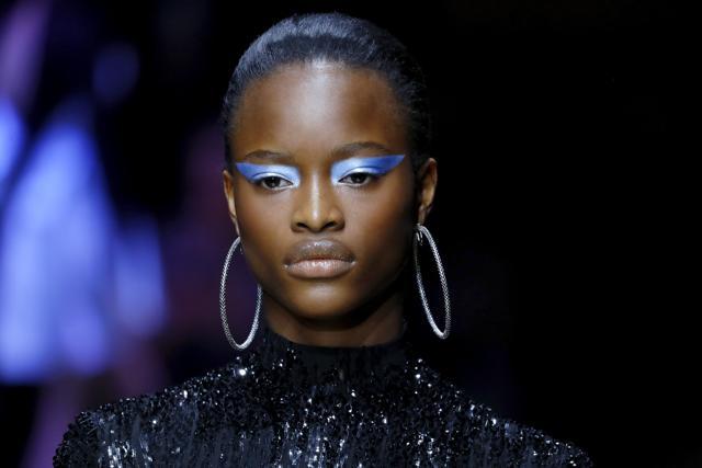Focus on the eyes at Atelier Versace. (AFP) Focus on the eyes at Atelier Versace. (AFP)