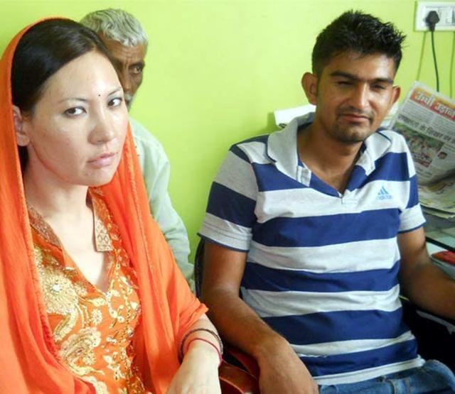 Teenu Jangra , 24, married Zhanna Chalabayeva of Kazakhstan, 34, on June 2, and the couple has been seeking Zhanna’s visa extension. (HT Photo) Teenu Jangra , 24, married Zhanna Chalabayeva of Kazakhstan, 34, on June 2, and the couple has been seeking Zhanna’s visa extension. (HT Photo)