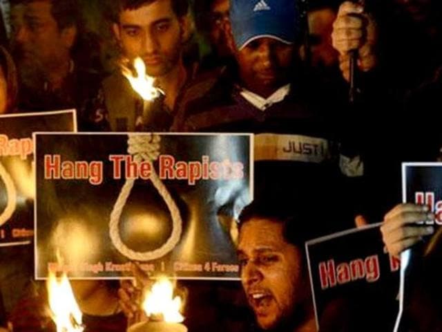 A protest in Delhi against the December 16 gangrape four years ago. A protest in Delhi against the December 16 gangrape four years ago.