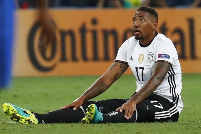 Germany's Jerome Boateng sustains an injury before being substituted. (REUTERS) Germany's Jerome Boateng sustains an injury before being substituted. (REUTERS)