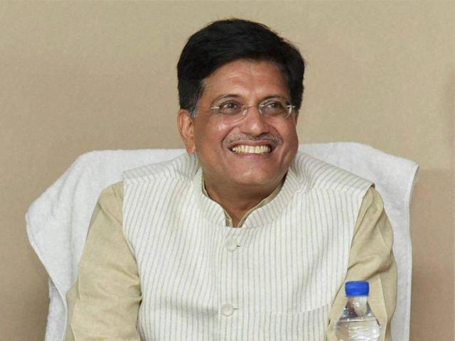 File photo of Piyush Goyal taking charge as Minister of State (Independent Charge) for Mines.(PTI)