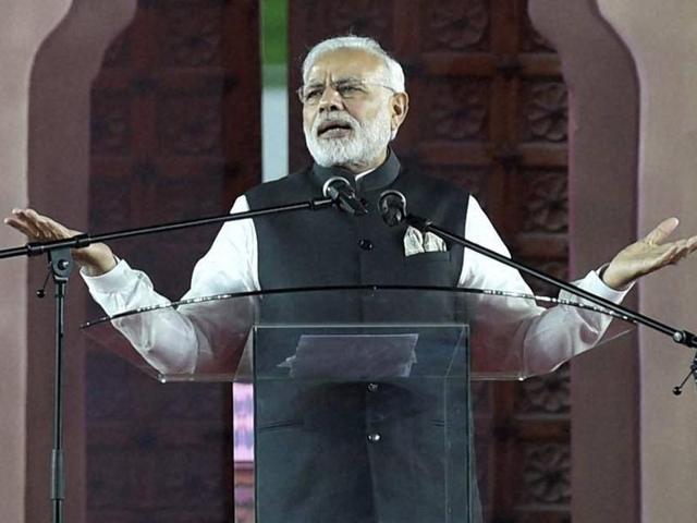Prime Minister Narendra Modi addresses members of the Indian Community in Nairobi, Kenya on Sunday. (PTI Photo) Prime Minister Narendra Modi addresses members of the Indian Community in Nairobi, Kenya on Sunday. (PTI Photo)