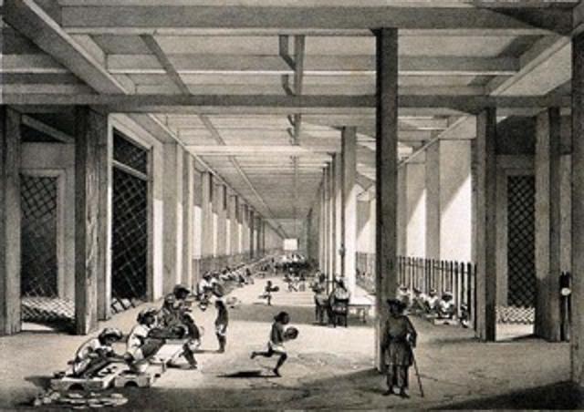 An opium factory in Patna in the 1860s An opium factory in Patna in the 1860s