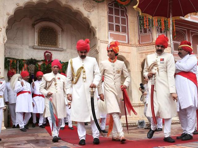 Padmanabh Singh, Maharaja Sawai Padmanabh Singh of the erstwhile royal family of Jaipur at the event celebrating his 18th birthday. (Himanshu Vyas/HT Photo) 