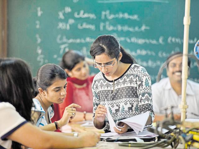 Delhi University’s Non-Collegiate Women’s Education Board (NCWEB), which offers courses exclusively for women, will admit an extra 5,700 students from this academic session.(Saumya Khandelwal/Hindustan Times)