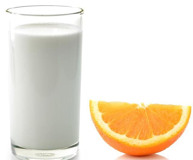 Avoid having milk with citrus fruits or vegetables as the combination will cause acidic reaction in the stomach. (Shutterstock) Avoid having milk with citrus fruits or vegetables as the combination will cause acidic reaction in the stomach. (Shutterstock)