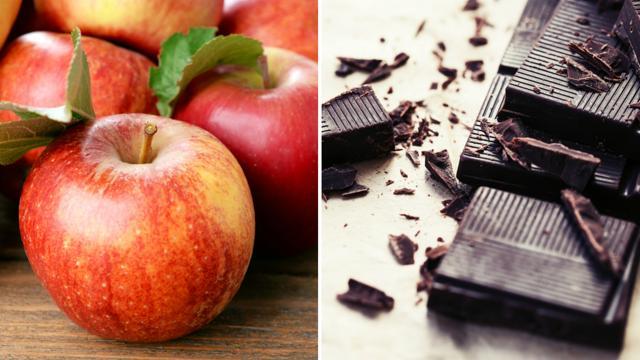 Combination of apples and chocolates helps in remoulding collagen which is key to good skin. (Shutterstock) Combination of apples and chocolates helps in remoulding collagen which is key to good skin. (Shutterstock)