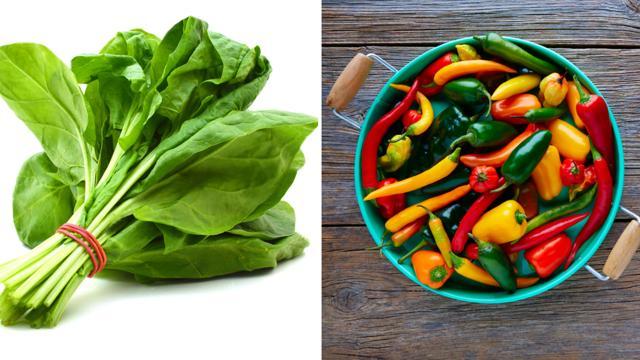 Vitamin C present in jalapenos helps in absorbing iron present in spinach leaves. (Shutterstock) Vitamin C present in jalapenos helps in absorbing iron present in spinach leaves. (Shutterstock)