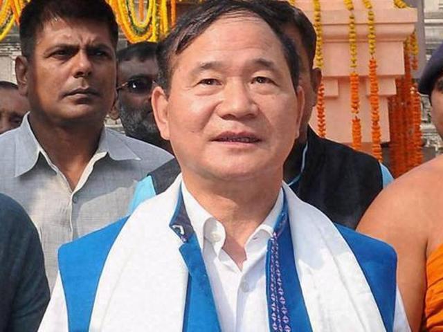 File photo of Nabam Tuki, who was reinstated as chief minister of Arunachal Pradesh on July 13, 2016, following the SC quashing all decisions of the governor which had precipitated his fall in December, 2015.(PTI)