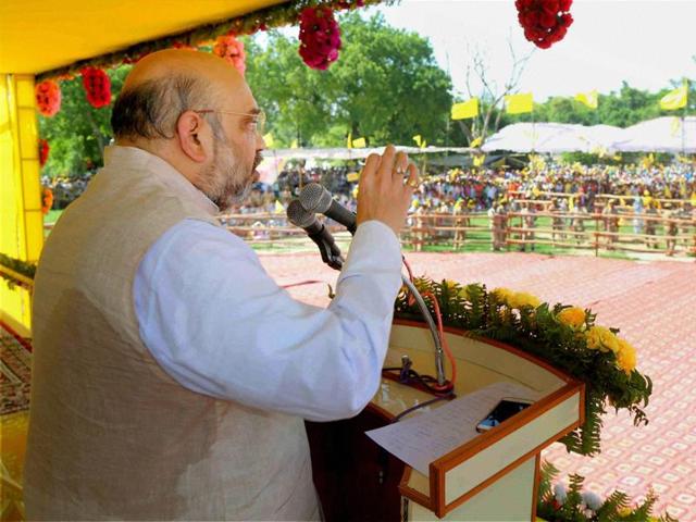 The BJP under Amit Shah is a dynamic party. It is constantly thinking of ways to expand its social base and geographical reach- this is more than you can say about the Congress at the moment. (PTI) The BJP under Amit Shah is a dynamic party. It is constantly thinking of ways to expand its social base and geographical reach- this is more than you can say about the Congress at the moment. (PTI)