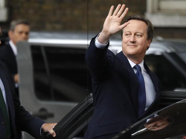 Britain's former prime minister David Cameron waves as he leaves 10 Downing Street, in London. (AP Photo) Britain's former prime minister David Cameron waves as he leaves 10 Downing Street, in London. (AP Photo)