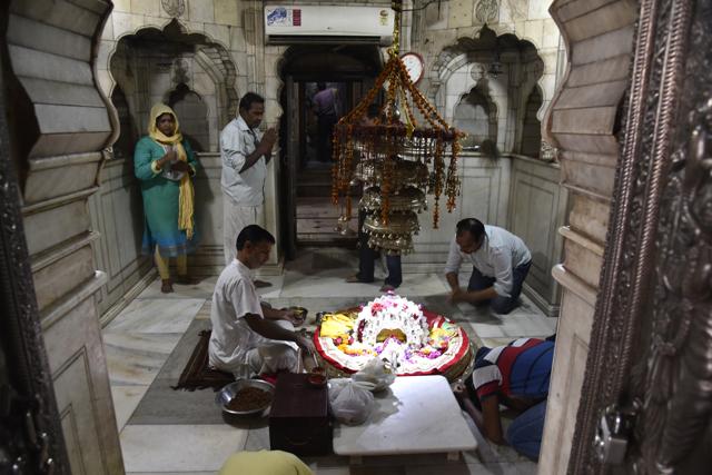 This is the only temple in Delhi where the deity Yogmaya is worshipped. (S Barmaula / HT Photo) This is the only temple in Delhi where the deity Yogmaya is worshipped. (S Barmaula / HT Photo)