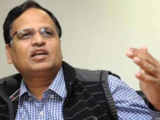 Delhi health minister Satyendar Jain. (File Photo)(Hindustan Times)