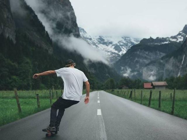 Over the years he’s collected passport stamps from New Zealand, Norway, the Faroe Islands, the United States, Canada, Australia, Japan, China, Iceland, Switzerland and Austria. (Instagram) 