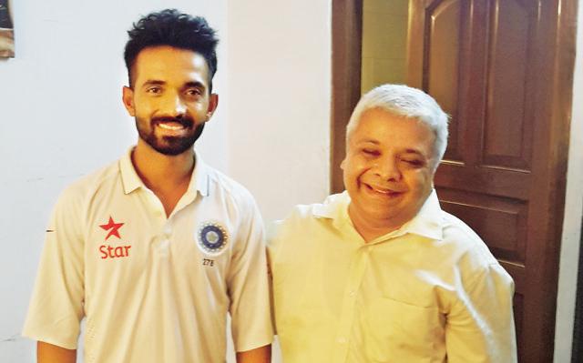 The writer with Ajinkya Rahane during the HT Brunch photo shoot The writer with Ajinkya Rahane during the HT Brunch photo shoot