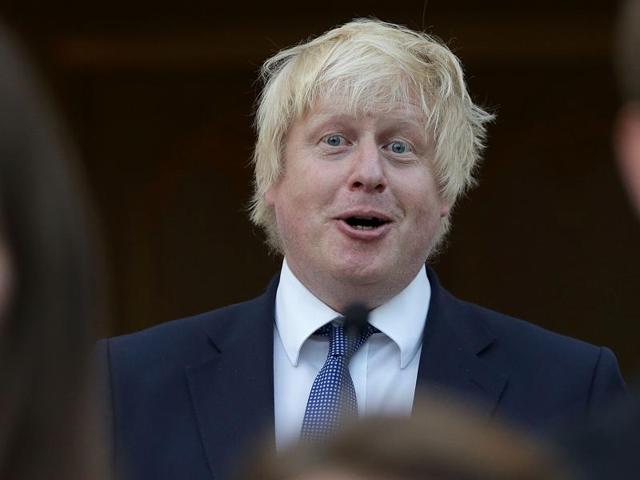 British Foreign Secretary Boris Johnson reacts as he sings the French national anthem during a reception at the French Ambassador's residence in London on July 14. (AFP) British Foreign Secretary Boris Johnson reacts as he sings the French national anthem during a reception at the French Ambassador's residence in London on July 14. (AFP)