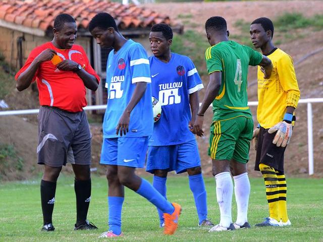 A Right to Dream academy player runs with the all during an exhibition match in Akrade, eastern Ghana. (AFP) A Right to Dream academy player runs with the all during an exhibition match in Akrade, eastern Ghana. (AFP)