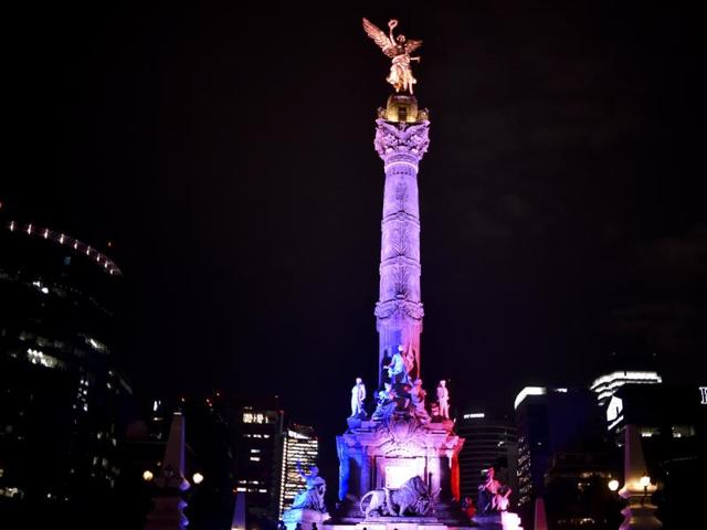 Mexican Independence Angel monument in Mexico City is illuminated with the colours of the French national flag in solidarity following the deadly attack in Nice. (AFP) Mexican Independence Angel monument in Mexico City is illuminated with the colours of the French national flag in solidarity following the deadly attack in Nice. (AFP)