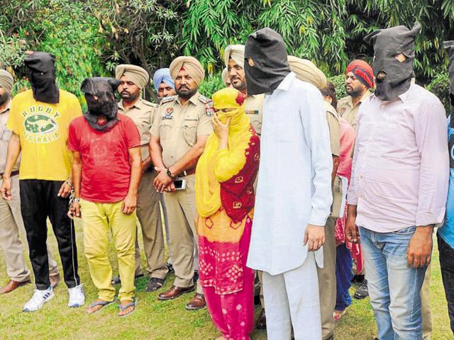 Accused in police custody in Patiala on Thursday. (HT Photo) Accused in police custody in Patiala on Thursday. (HT Photo)