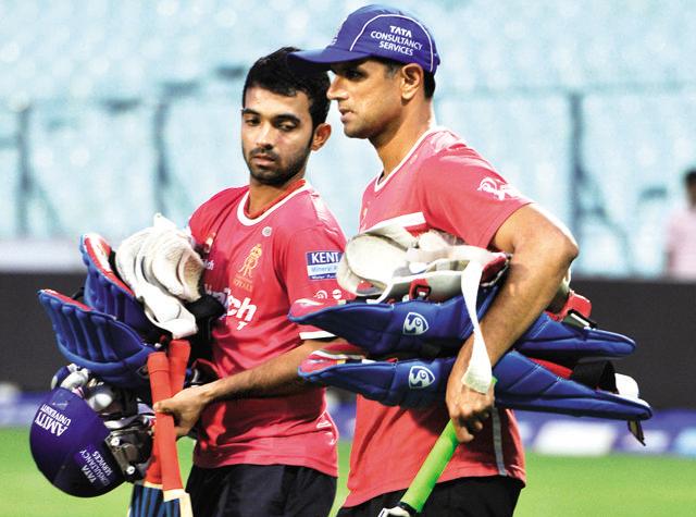 Rahul Dravid with Ajinkya Rahane at the Eden Gardens during IPL 2013 (Hindustan Times) Rahul Dravid with Ajinkya Rahane at the Eden Gardens during IPL 2013 (Hindustan Times)