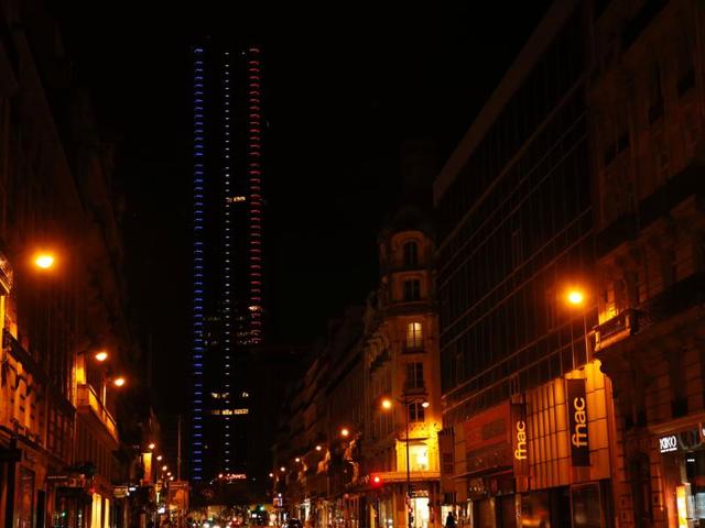 The Montparnasse Tower, illuminated with the colours of the French national flag in tribute for the victims of the deadly Bastille Day attack in Nice in Paris. (AFP Photo) The Montparnasse Tower, illuminated with the colours of the French national flag in tribute for the victims of the deadly Bastille Day attack in Nice in Paris. (AFP Photo)